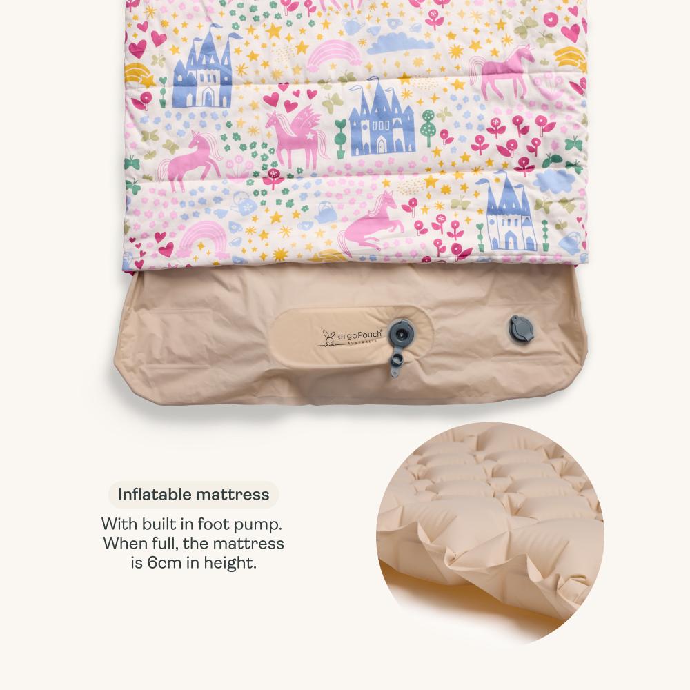 DreamRoll All-in-One Sleep Mat & Portable Bed - Unicorn Dreams