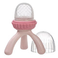 Pink feeder with a white cap on a white background