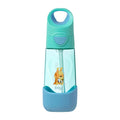 Children's water bottle with Bluey cartoon character on a white background