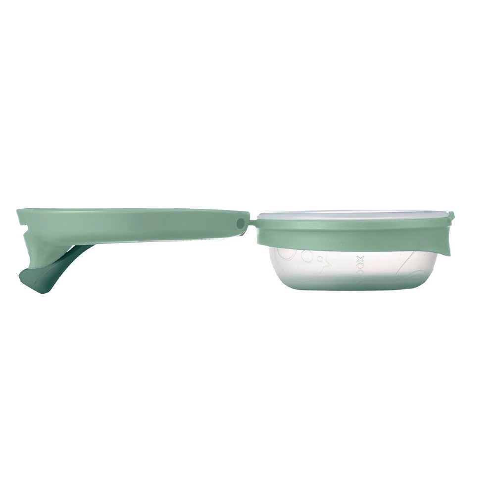 Green Fill & Feed food container on a white background