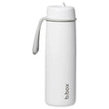 White water bottle with a handle on a white background, featuring the b.box logo.