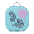 Blue mini lunchbox with Frozen characters on a white background