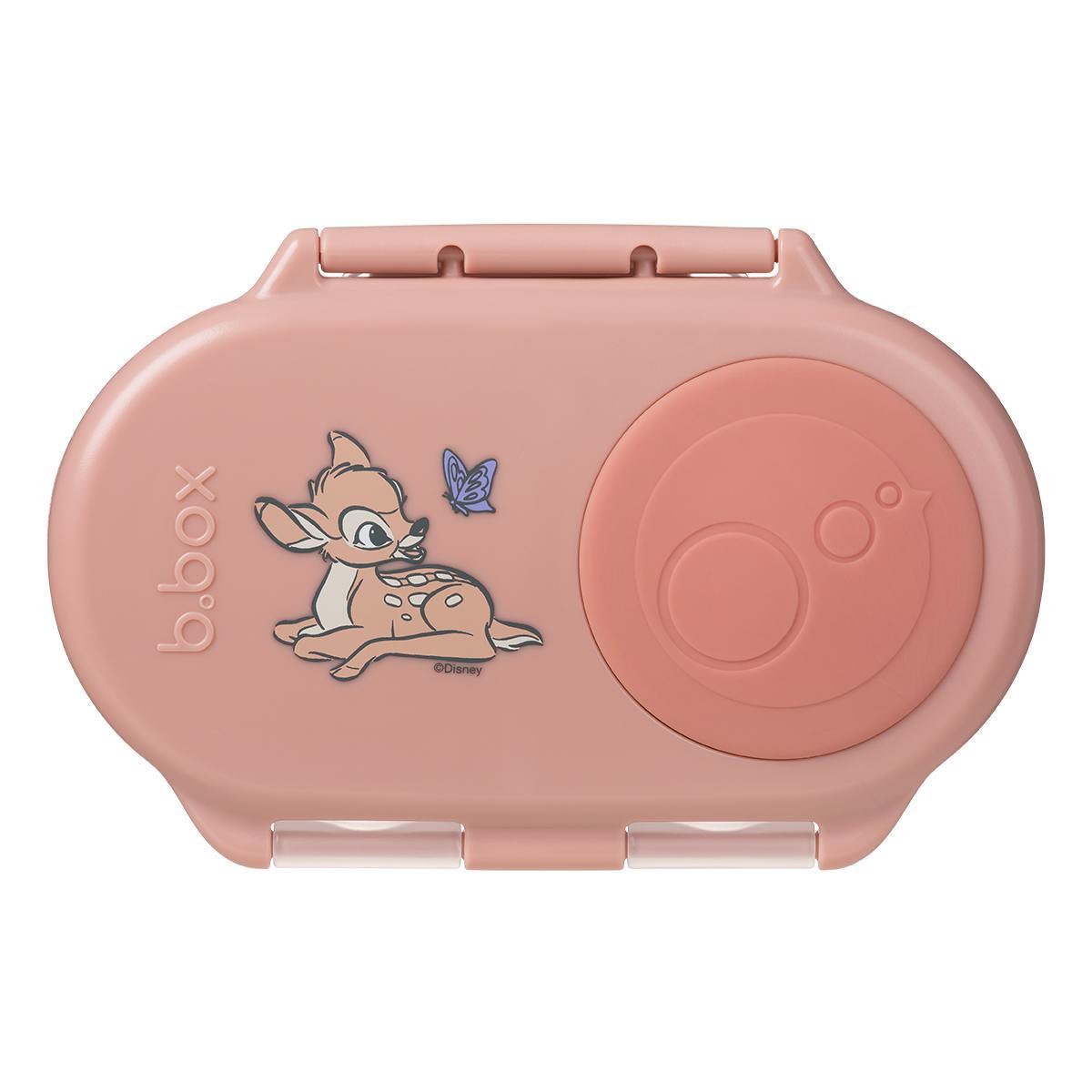 A brown snackbox with a Bambi image on the front. 