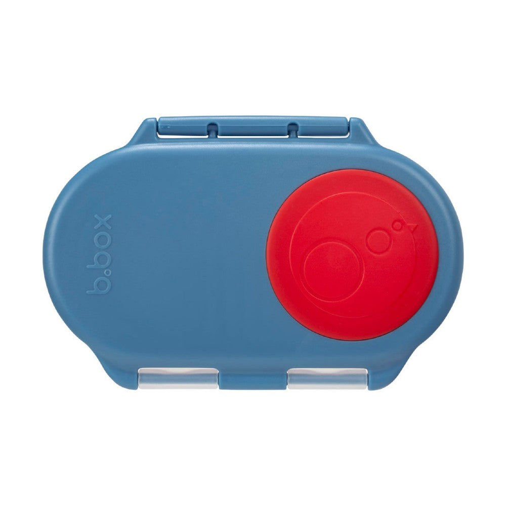 Blue and red container with 'b.box' branding on a white background