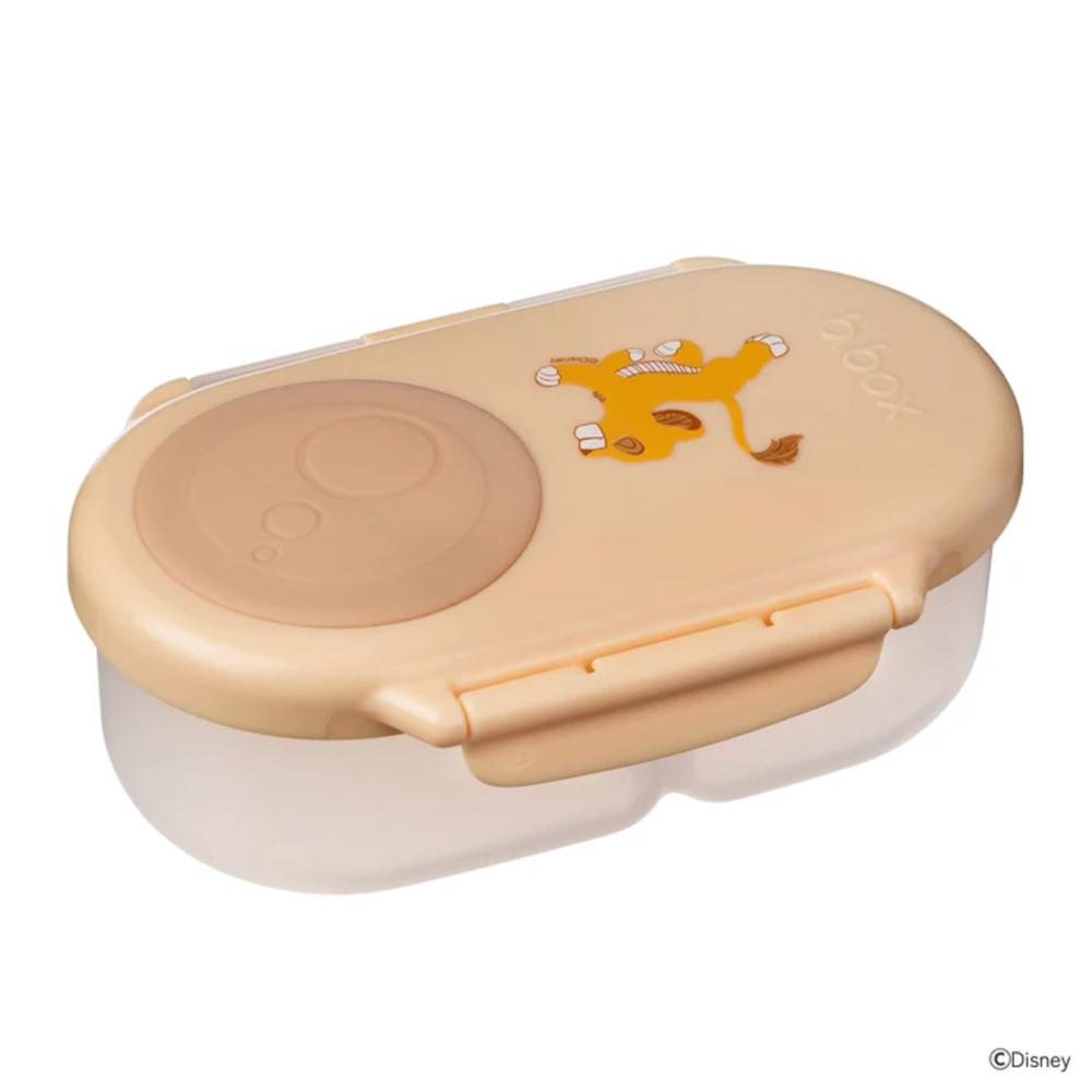 Beige and white container with a cartoon character on a white background