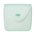 Light green food pocket with a green center on a white background