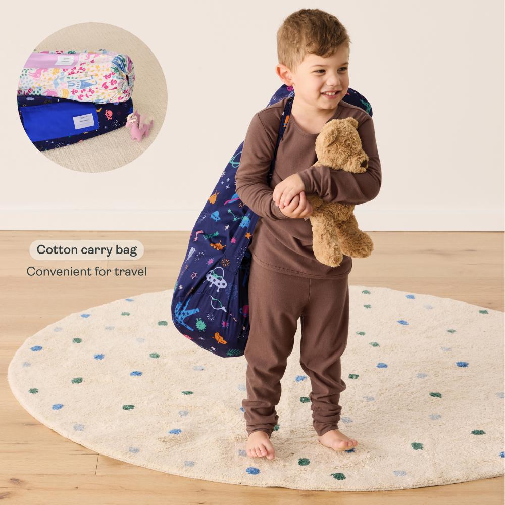 DreamRoll All-in-One Sleep Mat & Portable Bed - Unicorn Dreams