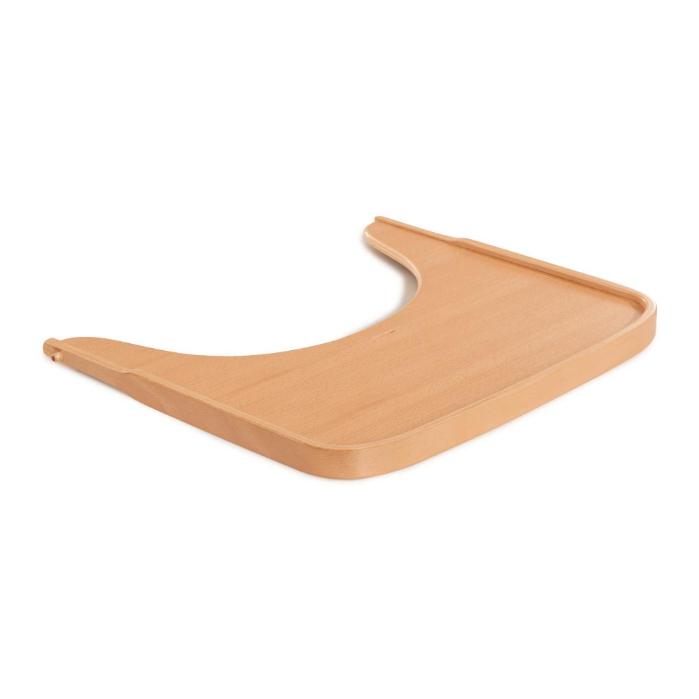 Wooden Hauck tray on a white background
