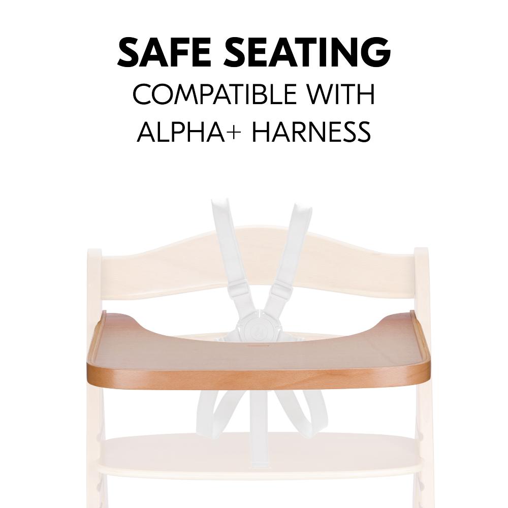 Alpha Wooden High Chair Tray - Natural