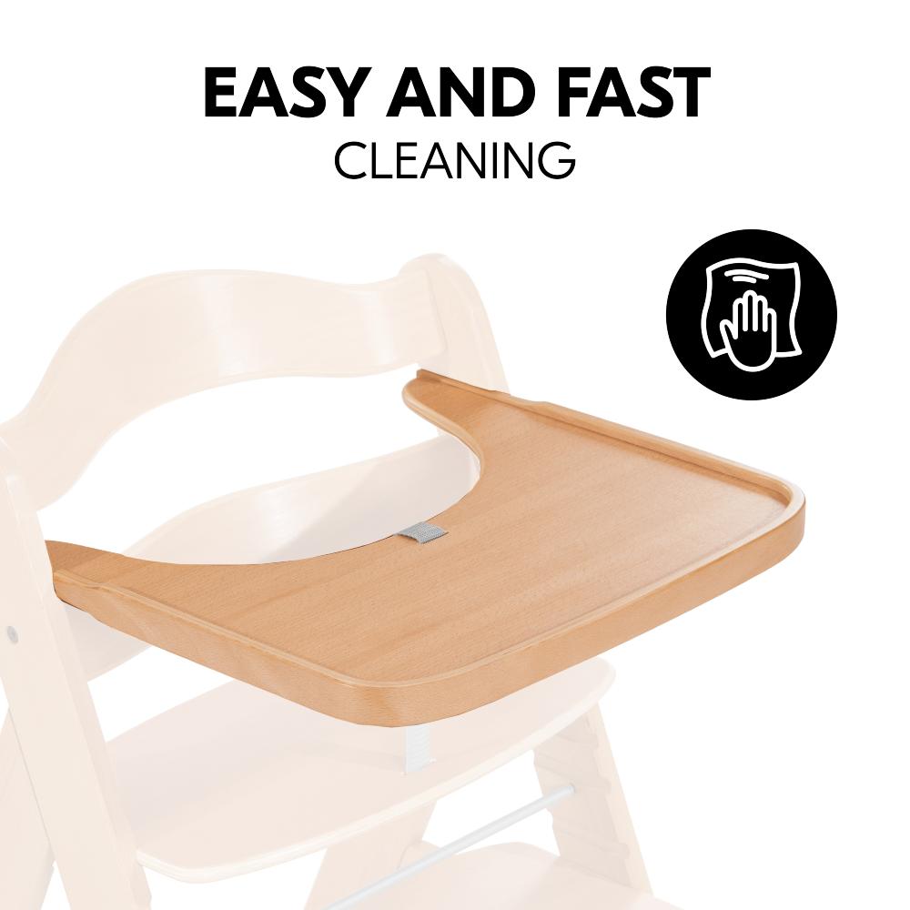 Alpha Wooden High Chair Tray - Natural