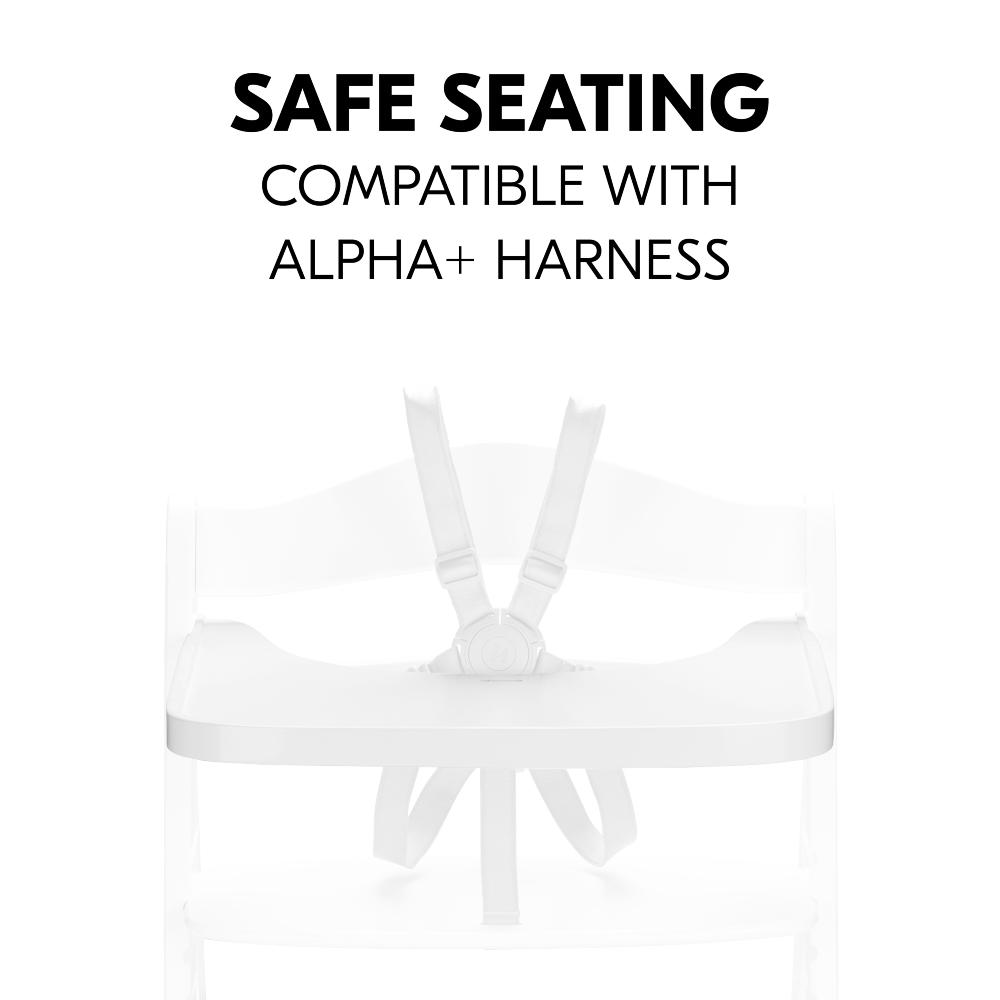 Alpha Wooden High Chair Tray - White