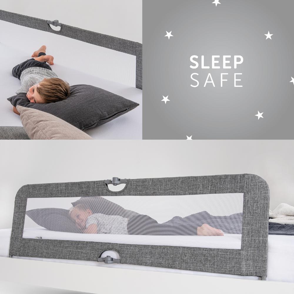 Sleep N Safe Plus XL Bed Guard - Melange Grey