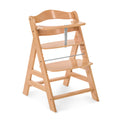 Wooden Hauck high chair on a white background