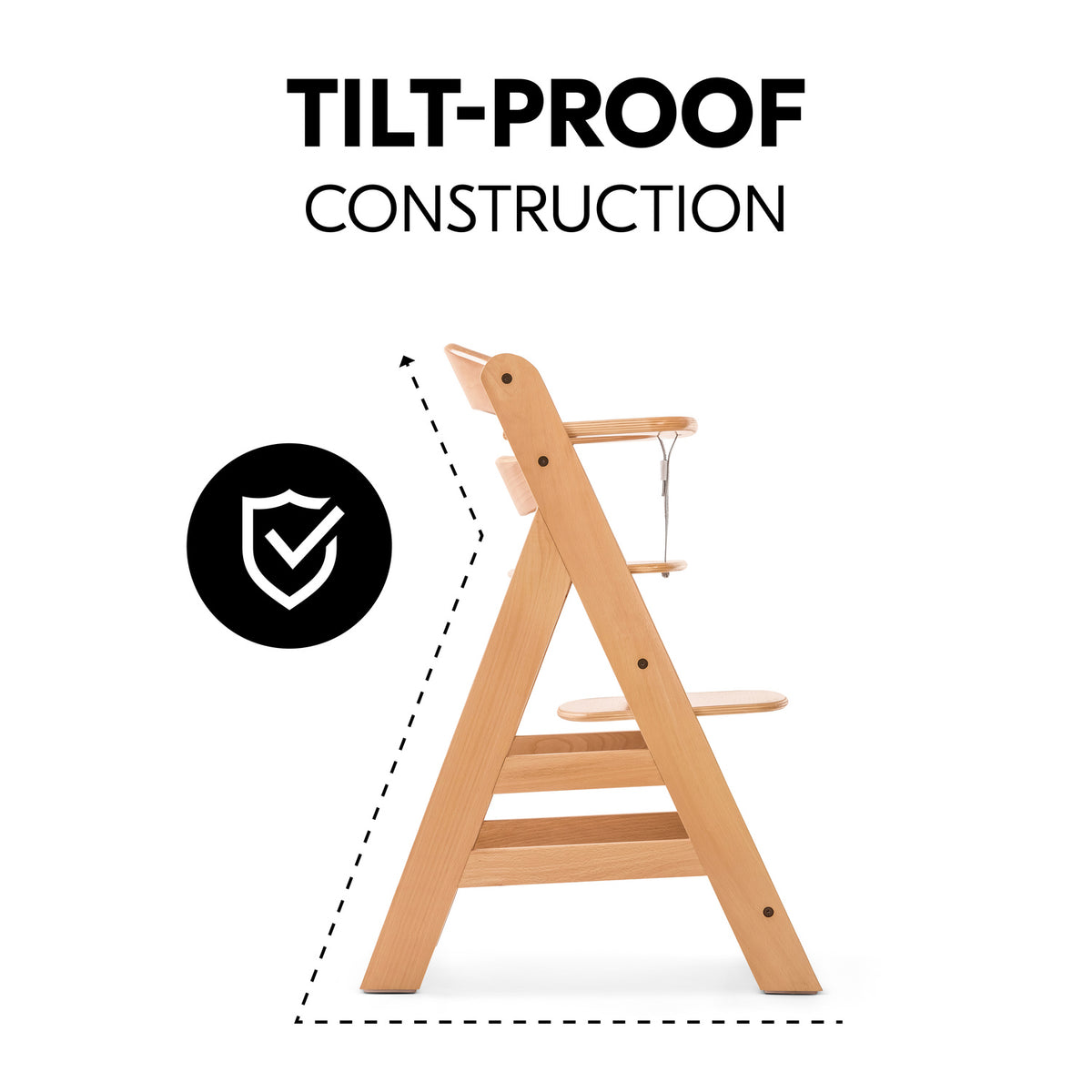 Alpha+ Wooden High Chair - Natural