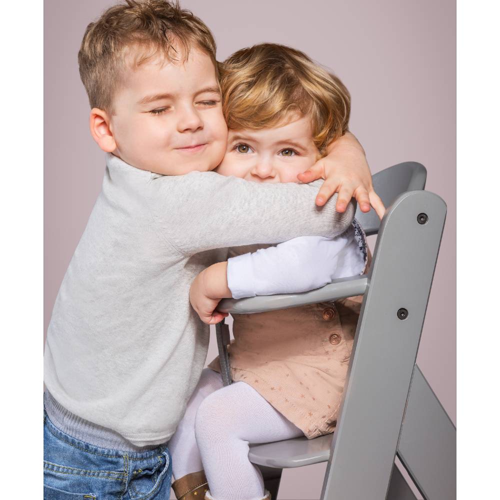 Alpha+ Wooden High Chair - Grey