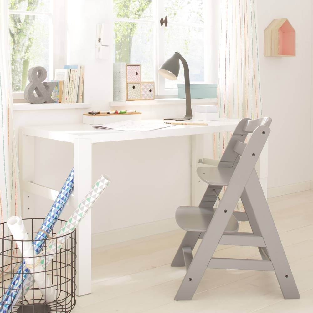 Alpha+ Wooden High Chair - Grey