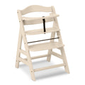 Cream Hauck wooden high chair on a white background