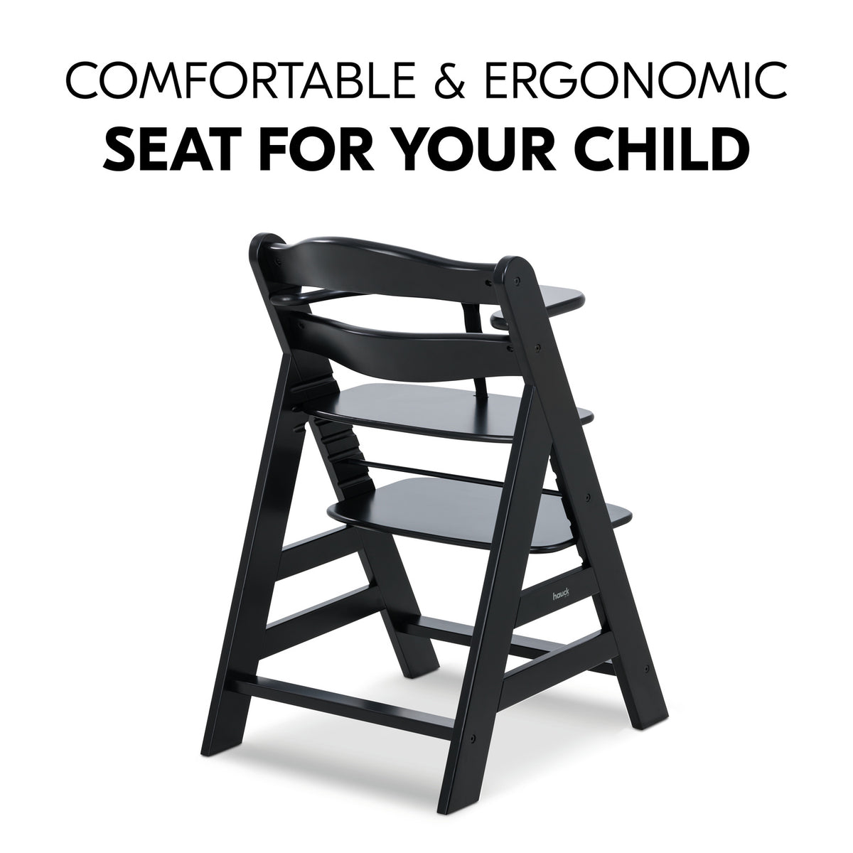 Alpha+ Wooden High Chair - Black