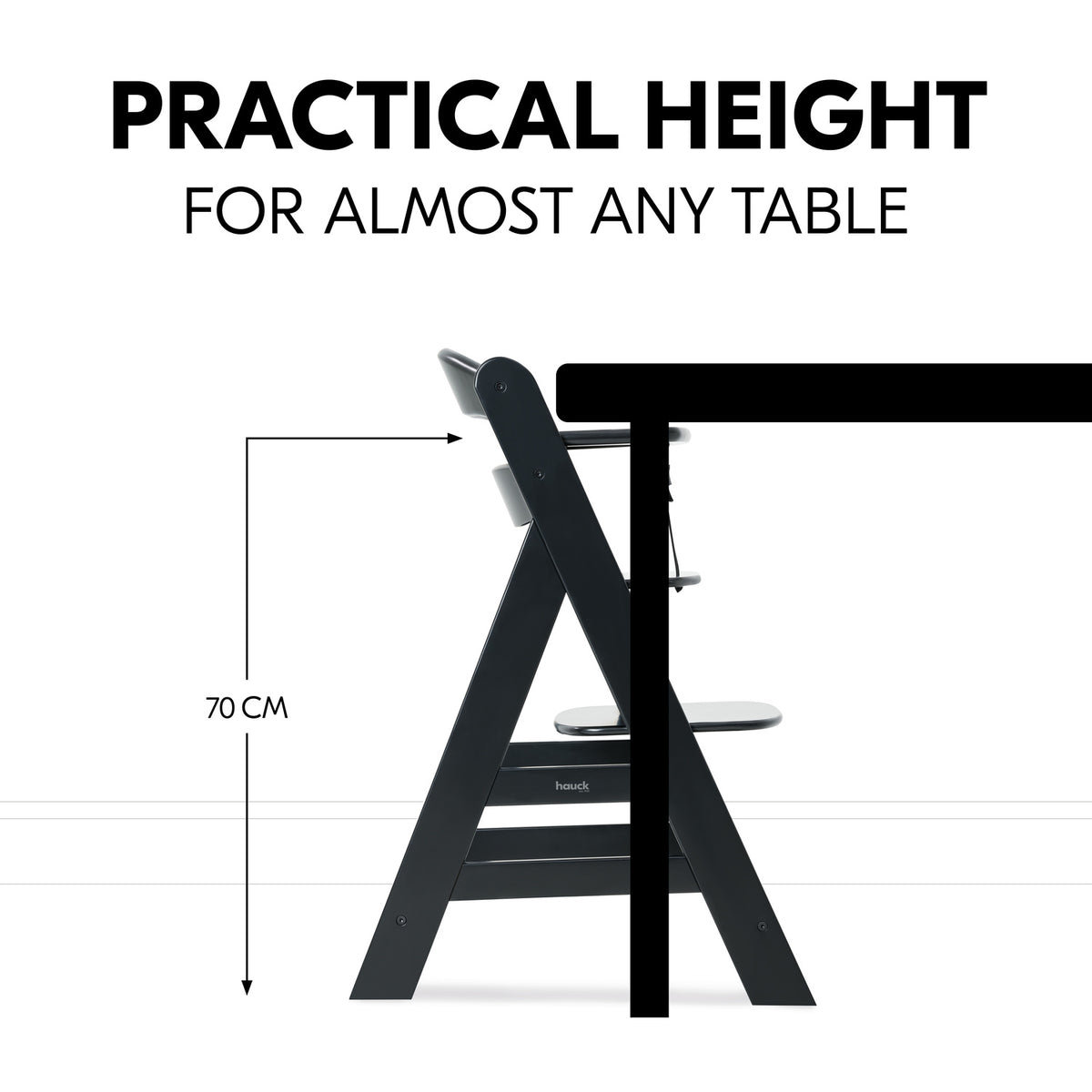 Alpha+ Wooden High Chair - Black