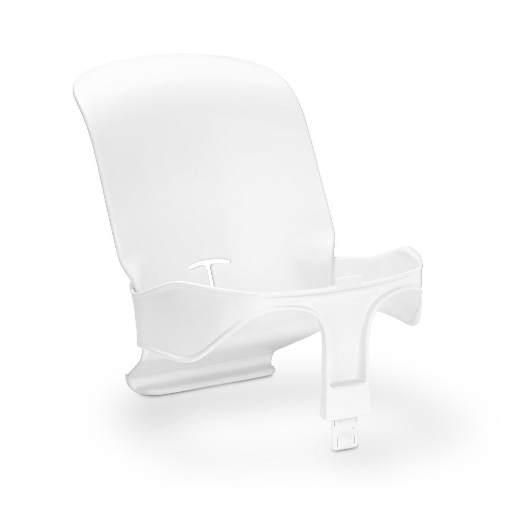 White high chair baby seat on a white background