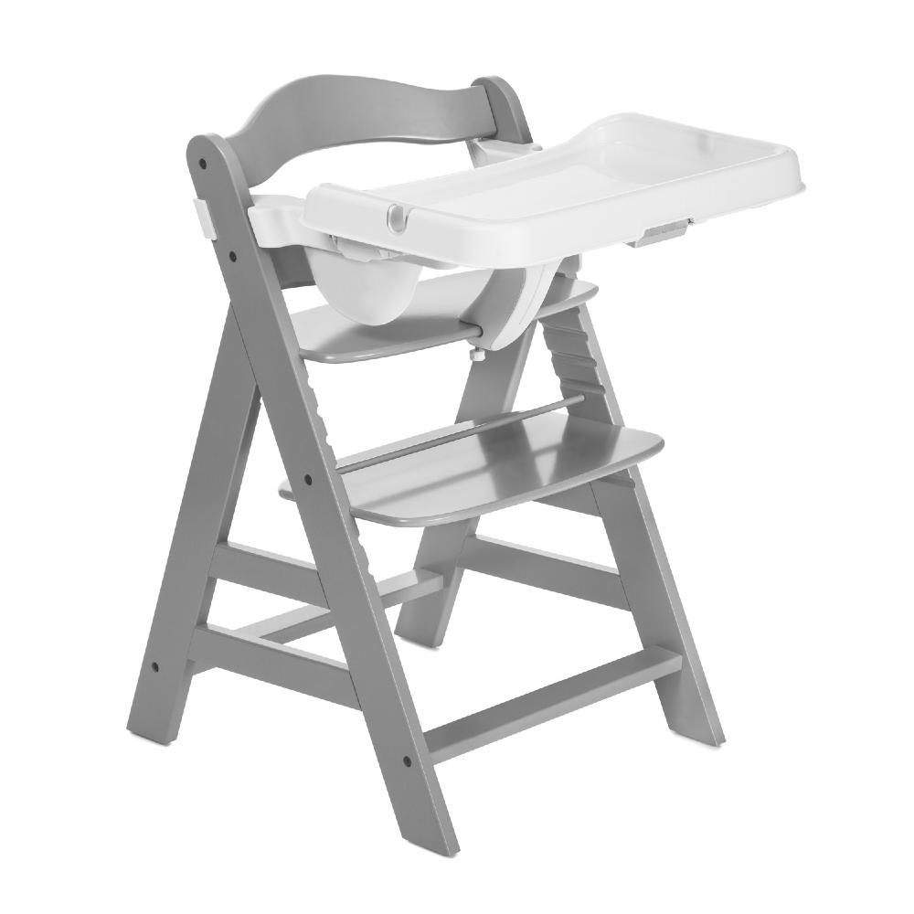 Hauck high chair with a white tray on a white background