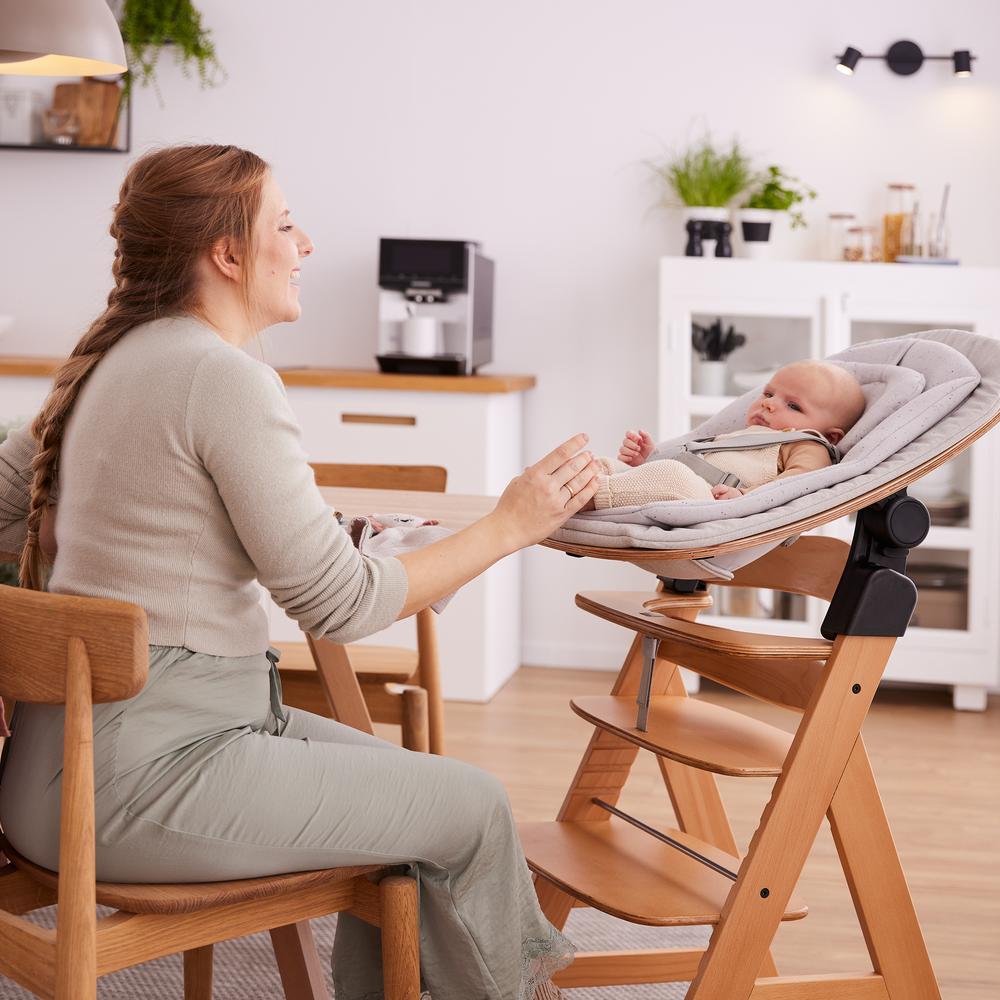 3-in-1 Wooden Bouncer Eco - Light Grey