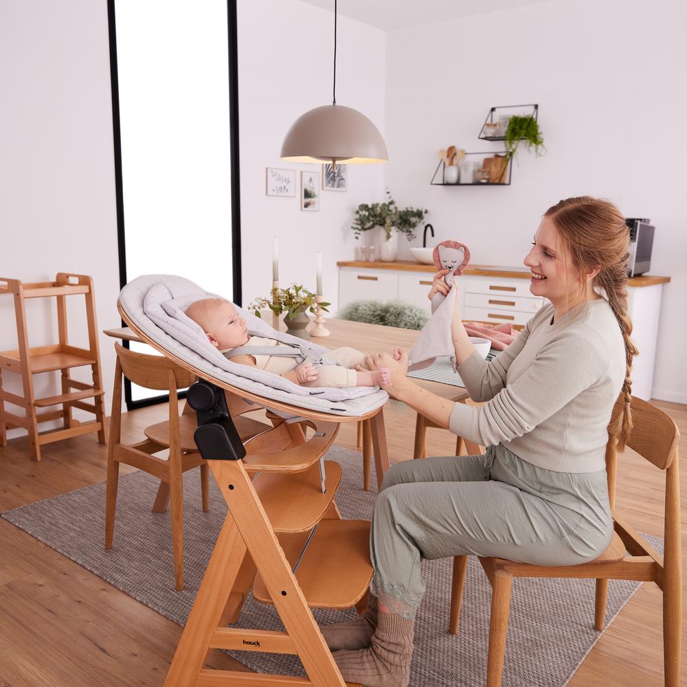 3-in-1 Wooden Bouncer Eco - Light Grey
