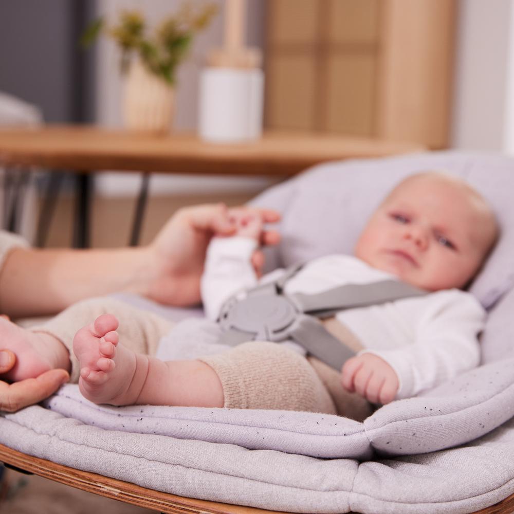 3-in-1 Wooden Bouncer Eco - Light Grey