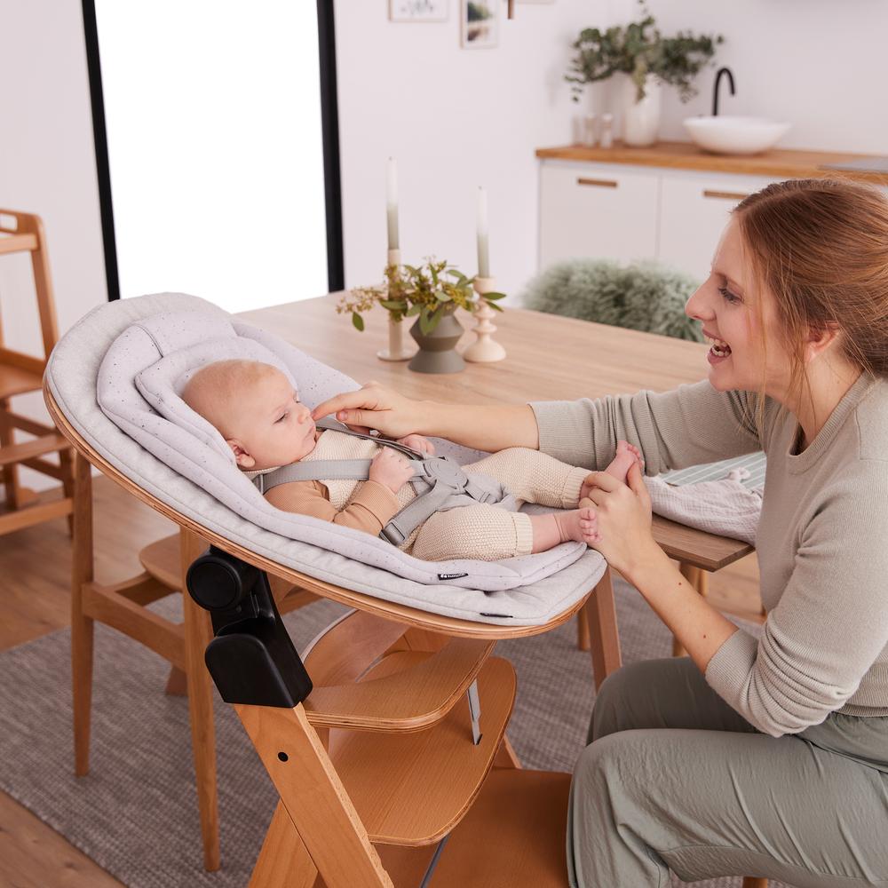 3-in-1 Wooden Bouncer Eco - Light Grey