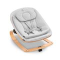 Gray Hauck 3-in-1 Eco baby bouncer with wooden base on a white background