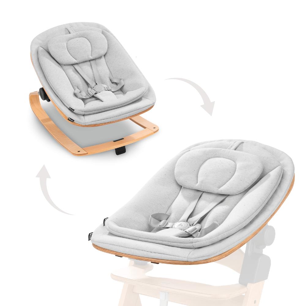3-in-1 Wooden Bouncer Eco - Light Grey