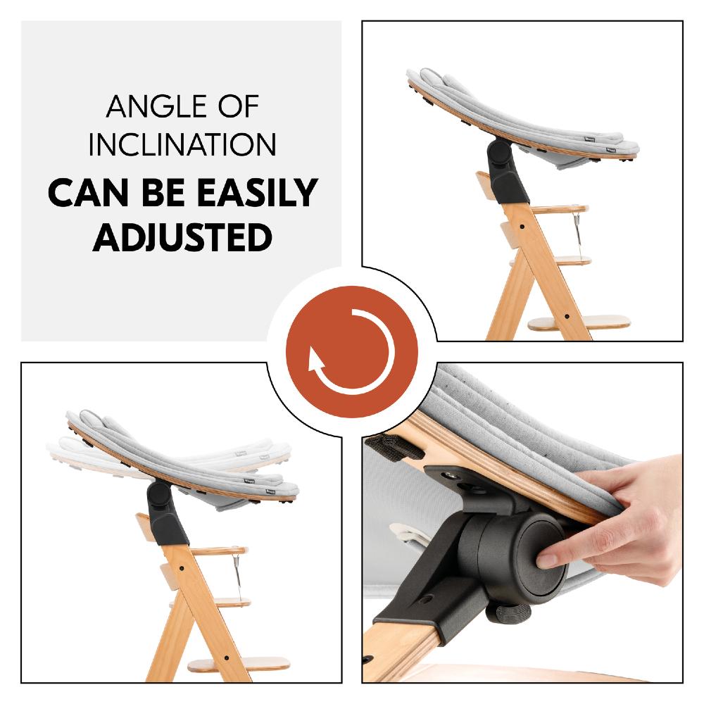 3-in-1 Wooden Bouncer Eco - Light Grey