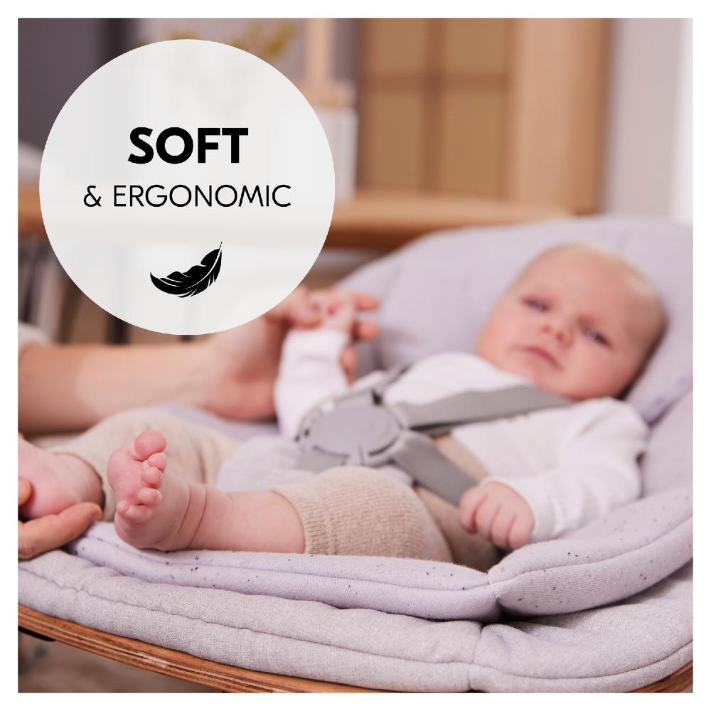 3-in-1 Wooden Bouncer Eco - Light Grey