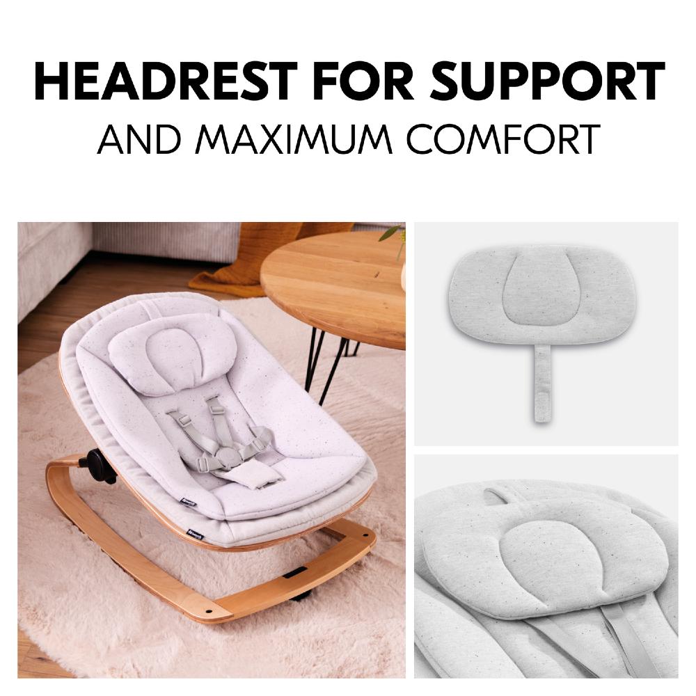 3-in-1 Wooden Bouncer Eco - Light Grey