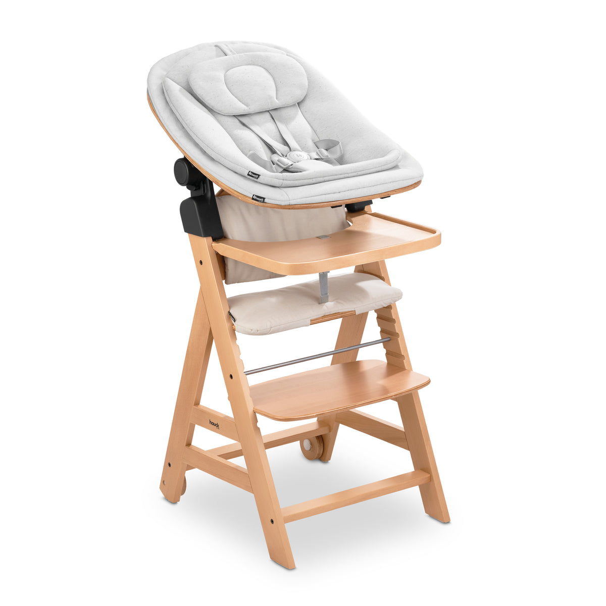 3-in-1 Wooden Bouncer Eco - Light Grey