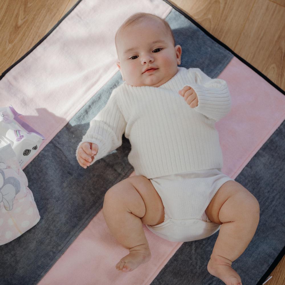 Play N Change Mat - Baby Blue & Navy