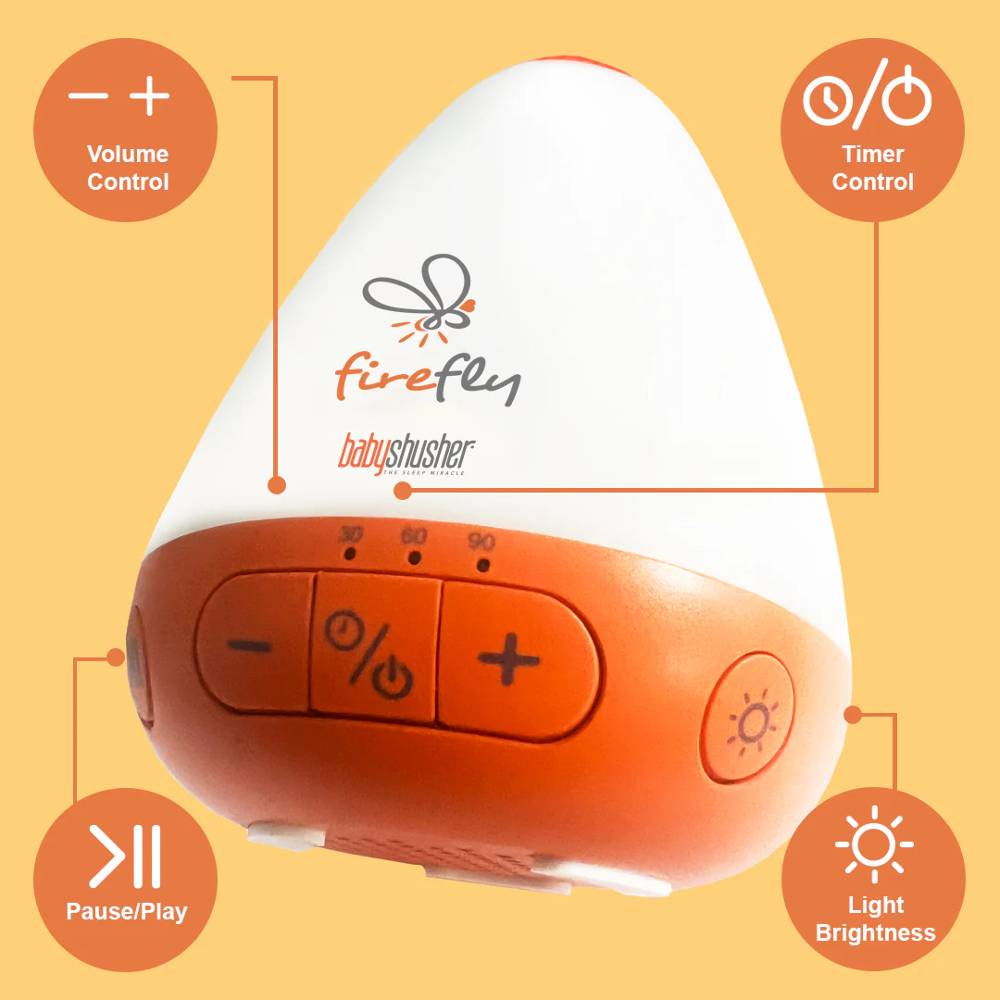Shusher - Firefly Portable Sound Machine and Night Light