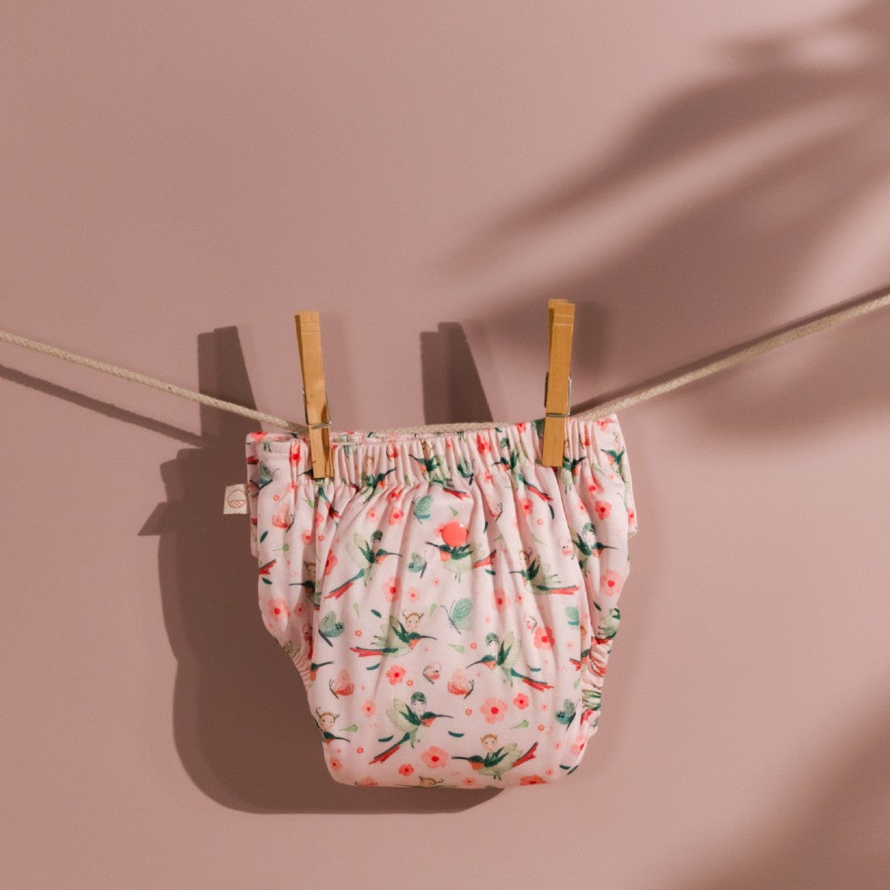 Straight Up Nappy Pants - Pink Hummingbird