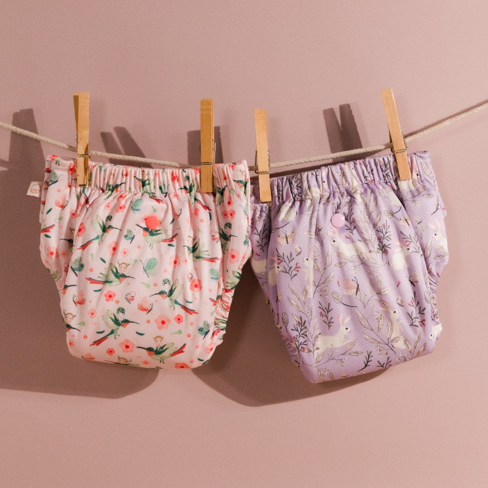 Straight Up Nappy Pants - Pink Hummingbird