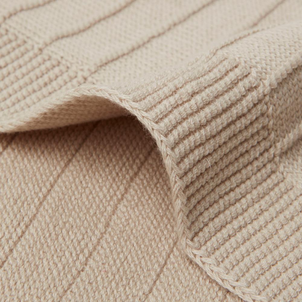 Pure Knit Organic Cotton Blanket - Nougat