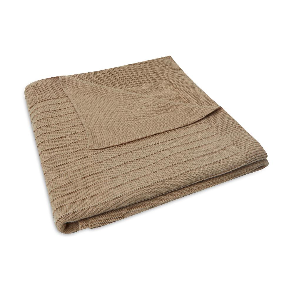 Pure Knit Organic Cotton Blanket - Biscuit