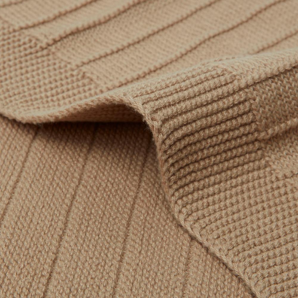 Pure Knit Organic Cotton Blanket - Biscuit
