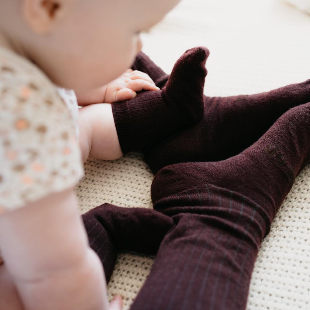 Baby Crew Merino Socks - Fig