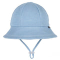 Toddler Bucket Sun Hat - Chambray on a white background