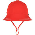 Toddler Bucket Sun Hat - Red on a white background
