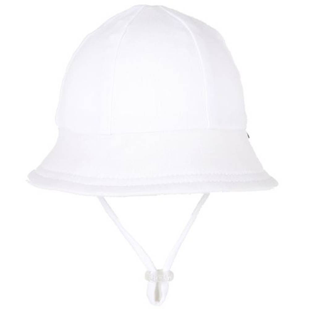 Toddler Bucket Sun Hat - White on a white background