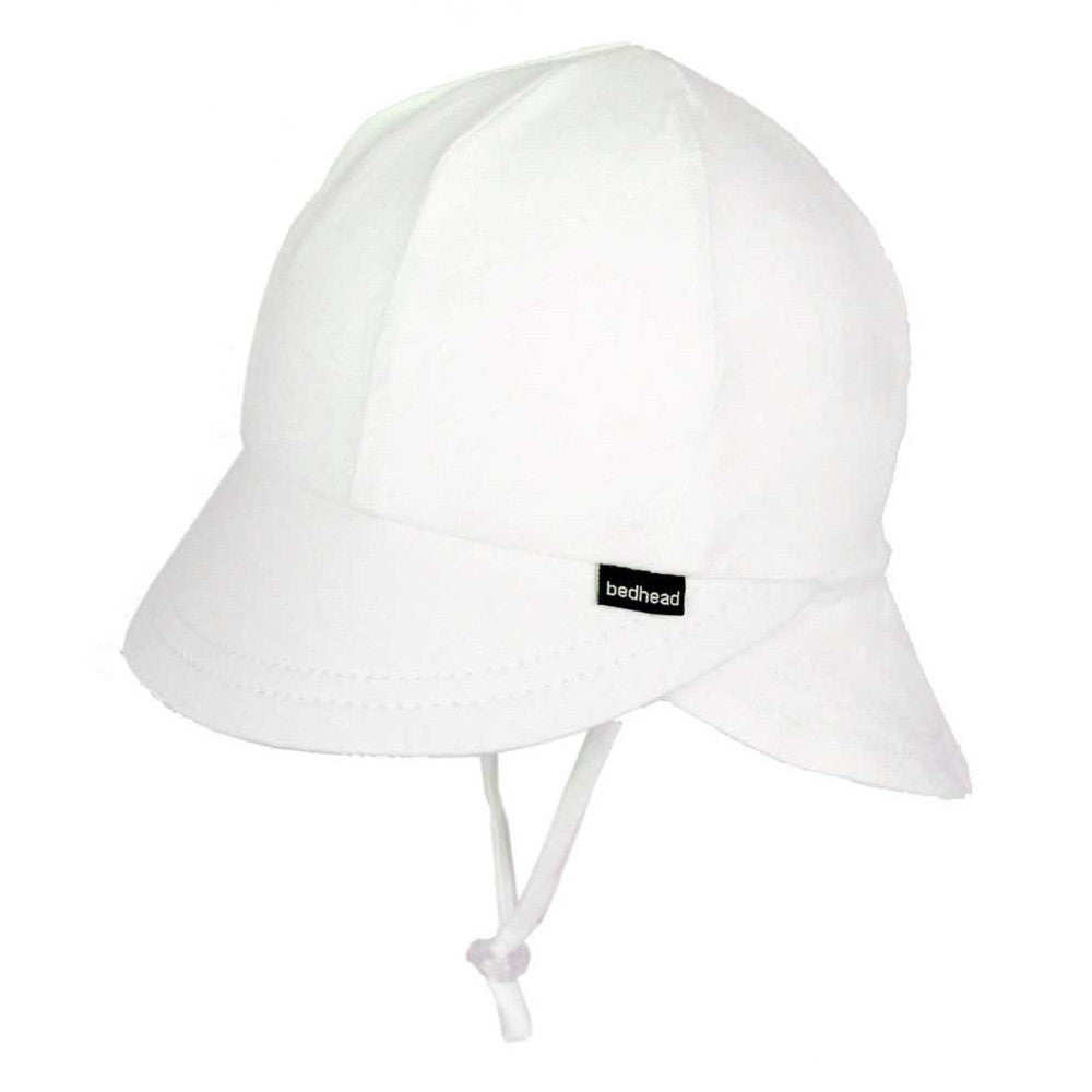 Legionnaire Flap Sun Hat - White on a white background