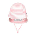 Legionnaire Flap Sun Hat - Pink Stripe on a white background