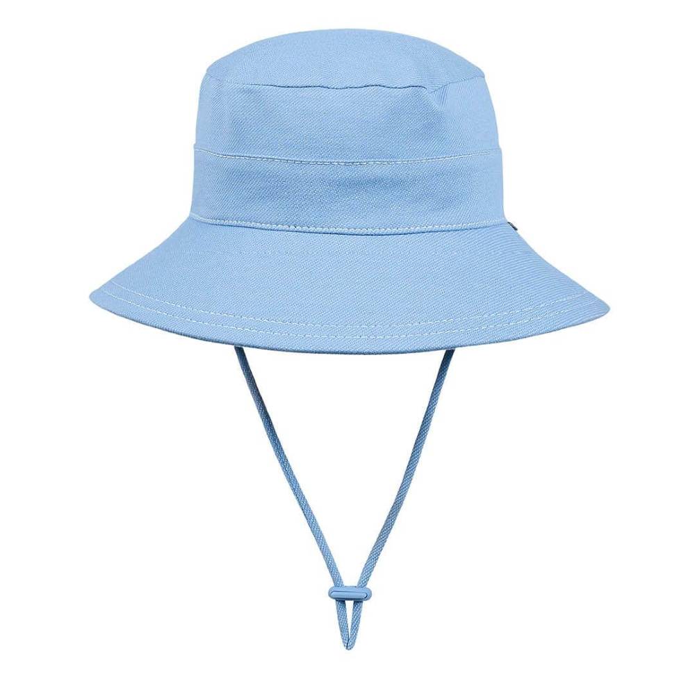 Classic Bucket Sun Hat - Chambray on a white background