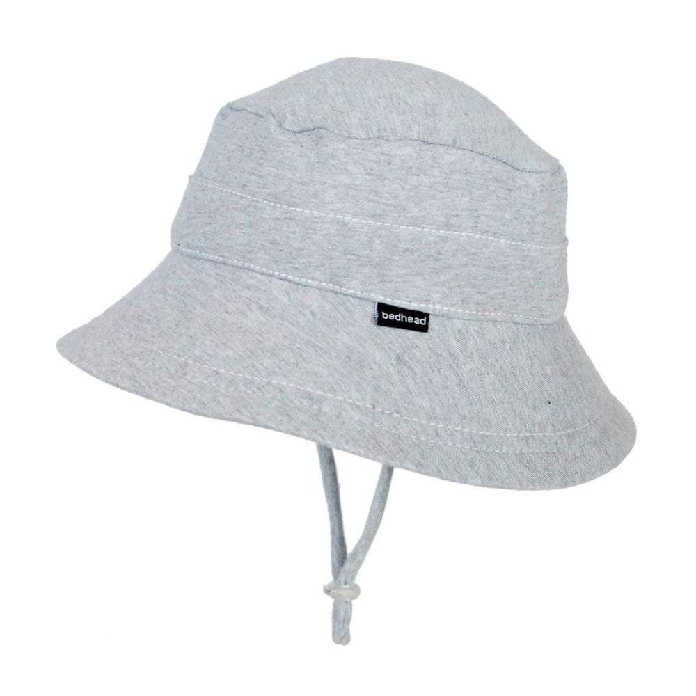 Classic Bucket Sun Hat - Grey Marle on a white background